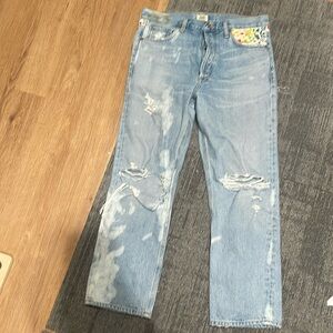 Citizens of Humanity embroidered straight leg
